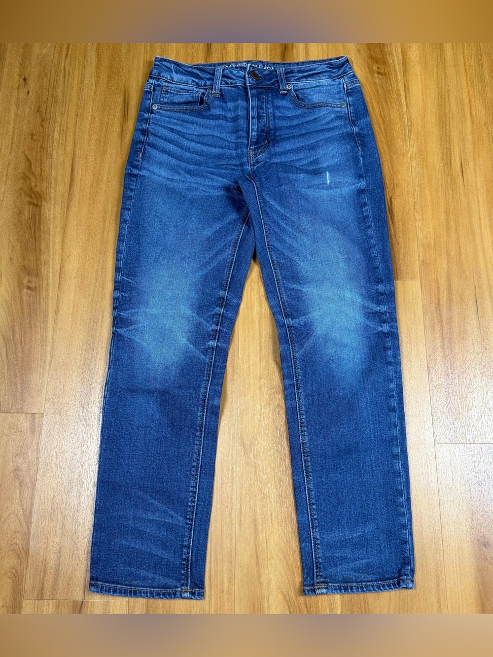 American Eagle Slim Fit Stretch Jeans Mid Rise Blue Denim Womens Size 4